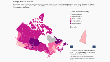 L’obésité chez les adultes canadiens - infographie interactive