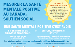 Mesurer la santé mentale positive au Canada : Soutien social - infographie