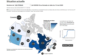 Visualisation interactive de données de COVID-19 au Canada